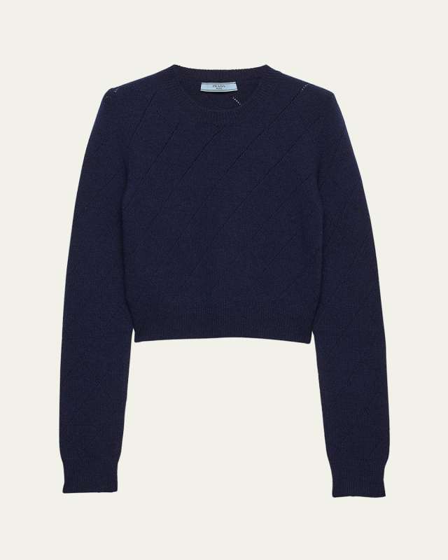 Cashmere Fitted Crewneck Sweater